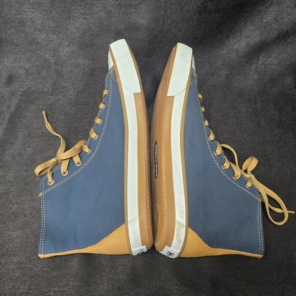 Harley Davidson Navy Blue Faux Suede Filkens High Top Sneakers Lace Up Shoes - Picture 3 of 10